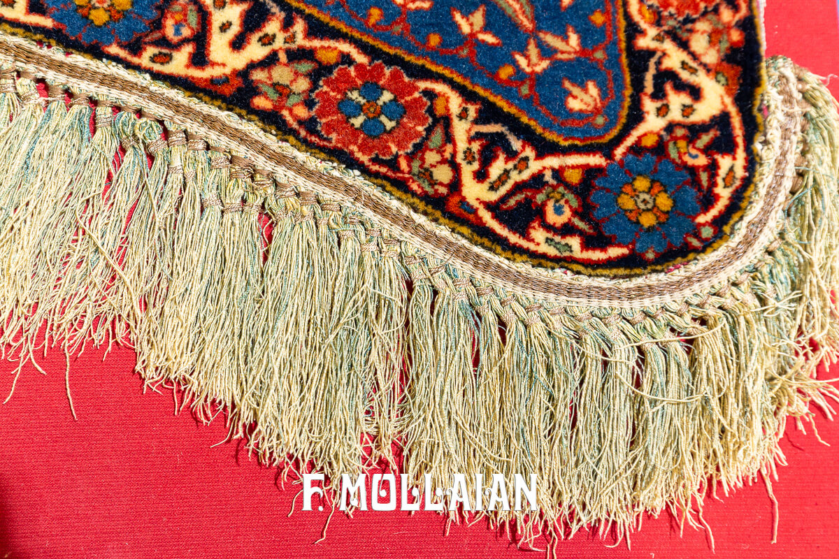 Saddle Cover Kashan Mohtasham Rug Sky Blue Color n°:605829